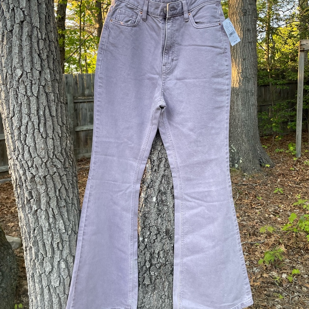 PacSun Women's Flare Jeans in Light Purple